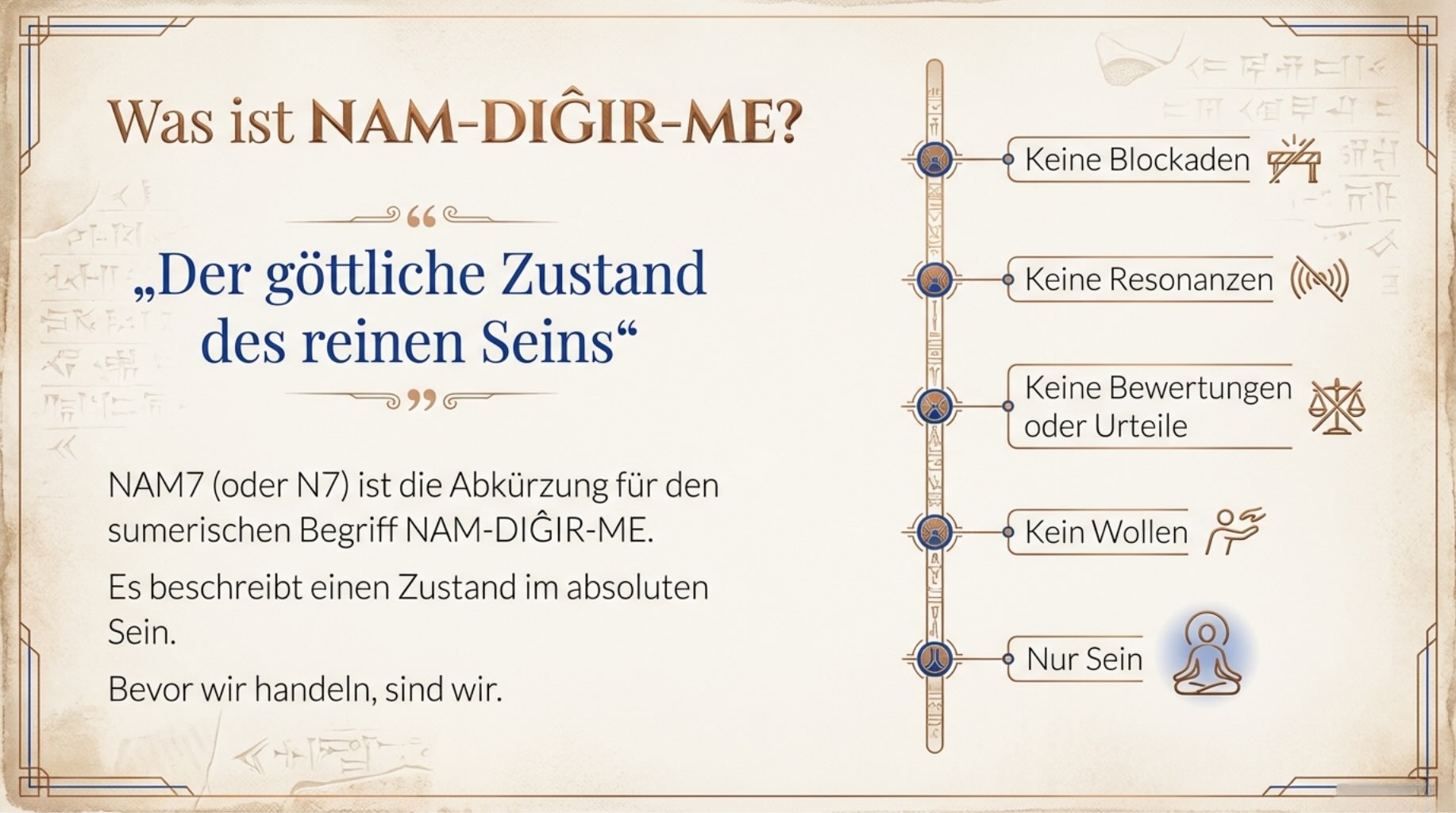 NAM-DIĜIR-ME - Der göttliche Zustand des reinen Seins